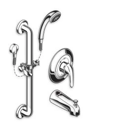 American Standard 1662SG.215.002 FloWise 1.5 GPM Shower System With Slide Grab Bar