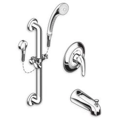 American Standard 1662SG.225.002 FloWise 2.5 GPM Shower System Kit With Slide-Grab Bar