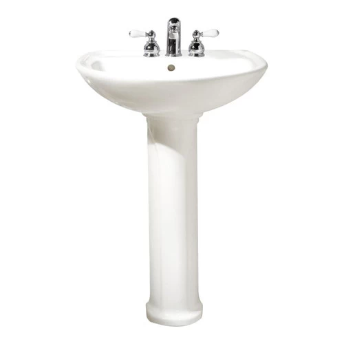 American Standard 0236.411.020 Cadet 2-Piece Pedestal And Lavatory With 3 Faucet Holes (4 Centers)