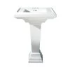 American Standard 0790.400.020 Town Square 24-In 2-Piece Lavatory And Pedestal With 3 Faucet Holes (4 Centers) -American Standard 033056556269 24775.1562785979