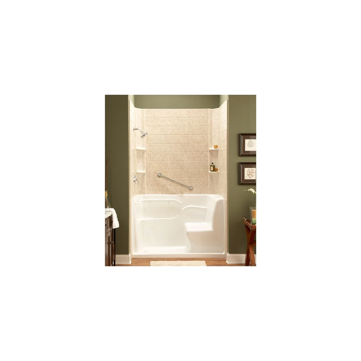 American Standard | 59-1/2" X 30" Reinforced Acrylic Shower Pan - Single Threshold, Right Drain 4 American Standard | 59-1/2" X 30" Reinforced Acrylic Shower Pan - Single Threshold, Right Drain - Image 2