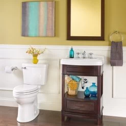 American Standard 213AA.104.020 Portsmouth 1.28 GPF 2-Piece Elongated Toilet With 12-In Rough-In