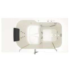 American Standard 3252OD.105.WRL-PC Gelcoat Wit 32-In X 52-In Walk-In Whirlpool Massage Bathtub With Right Hand Drain -American Standard 791556095755 3 81929.1563189810