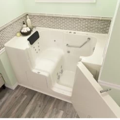 American Standard 3252OD.105.WRL-PC Gelcoat Wit 32-In X 52-In Walk-In Whirlpool Massage Bathtub With Right Hand Drain -American Standard 791556095755 4 53680.1563189810