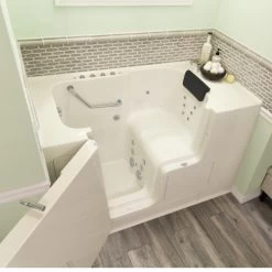 American Standard 3252OD.105.CLL-PC Gelcoat Wit 32-In X 52-In Walk-In Air Spa And Whirlpool Massage Bathtub With Left Hand Drain -American Standard 791556095823 4 55808.1563189767