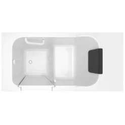 American Standard 2848.105.SLW Gelcoat Wit 28-In X 48-In Walk-In Soaking Bathtub With Left Hand Drain -American Standard 791556096417 3 53104.1563189102