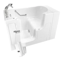 American Standard 3052OD.709.SLW-PC Gelcoat Wit 30-In X 52-In Walk-In Soaking Bathtub With Left Hand Drain