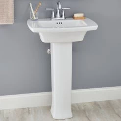 American Standard 0445.100.020 Edgemere Pedestal Bathroom Sink With Center Hole -American Standard 791556098428 4 67392.1563187717
