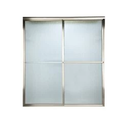 American Standard | Prestige 58" Tall Framed, Bypass, Rain Glass Shower Door - Fits 57-1/2" To 59-1/2" Width Openings