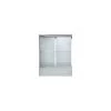 American Standard | Prestige 58" Tall Framed, Bypass, Clear Glass Shower Door - Fits 57-1/2" To 59-1/2" Width Openings -American Standard am00750 436 silver