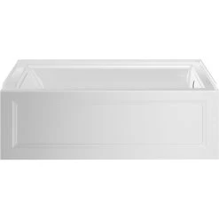 American Standard | Town Square S 60" Three Wall Alcove Acrylic And Fiberglass Soaking Tub With Right Drain
