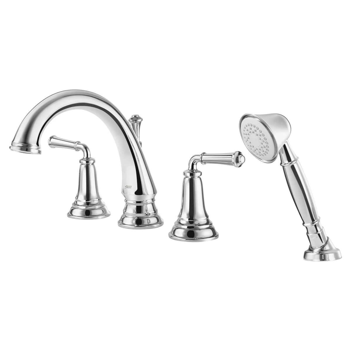 American Standard | Delancey Deck Mounted Roman Tub Filler With Built-In Diverter - Includes Hand Shower 4 American Standard | Delancey Deck Mounted Roman Tub Filler With Built-In Diverter - Includes Hand Shower - Image 2
