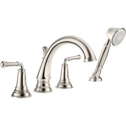 American Standard | Delancey Deck Mounted Roman Tub Filler With Built-In Diverter - Includes Hand Shower