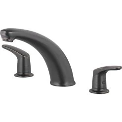 American Standard | Colony Pro Deck Mounted Roman Tub Filler With Built-In Diverter -American Standard american standard t075 920 close up bronze 20
