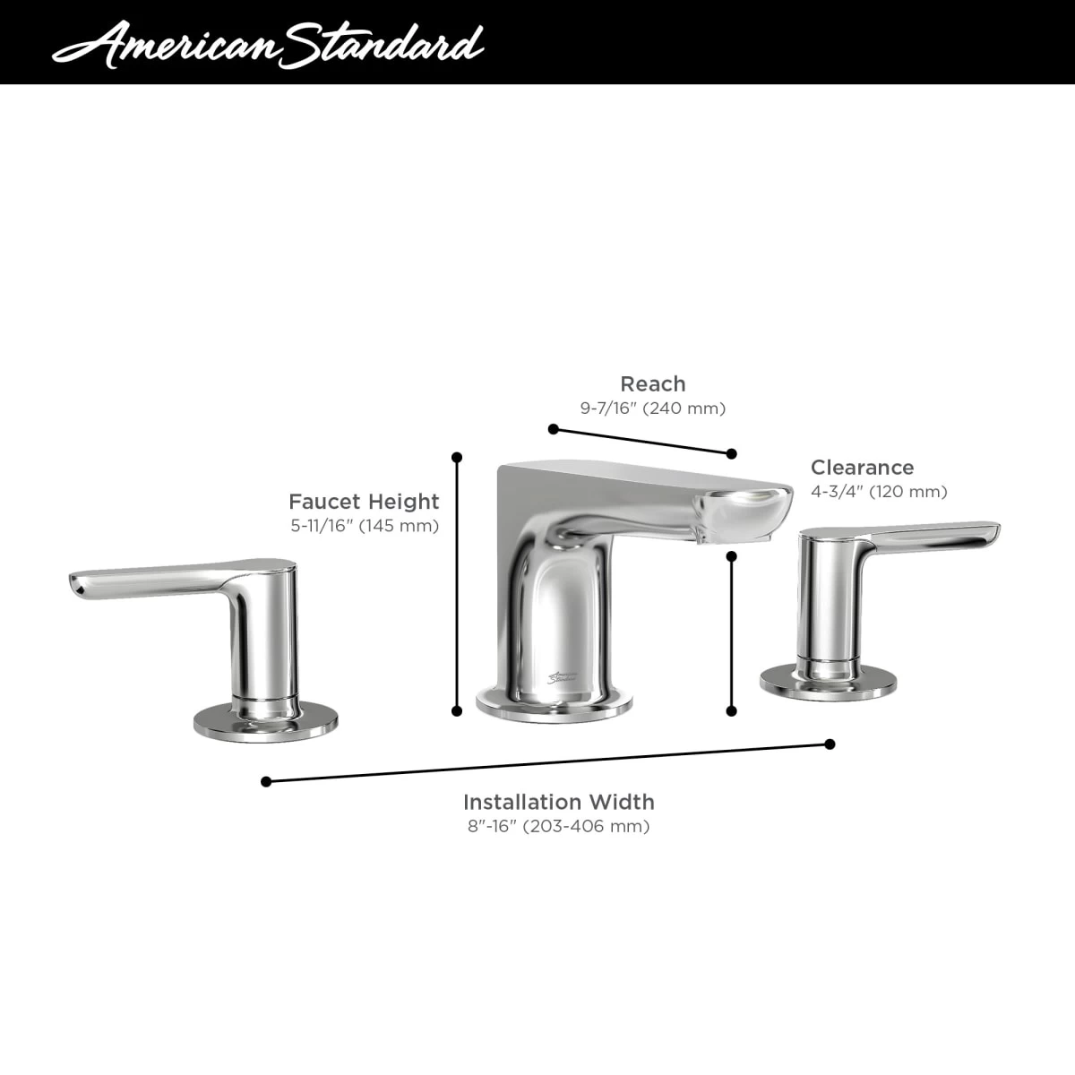 American Standard | Studio S Deck Mounted Roman Tub Filler With Built-In Diverter 11 American Standard | Studio S Deck Mounted Roman Tub Filler With Built-In Diverter - Image 9