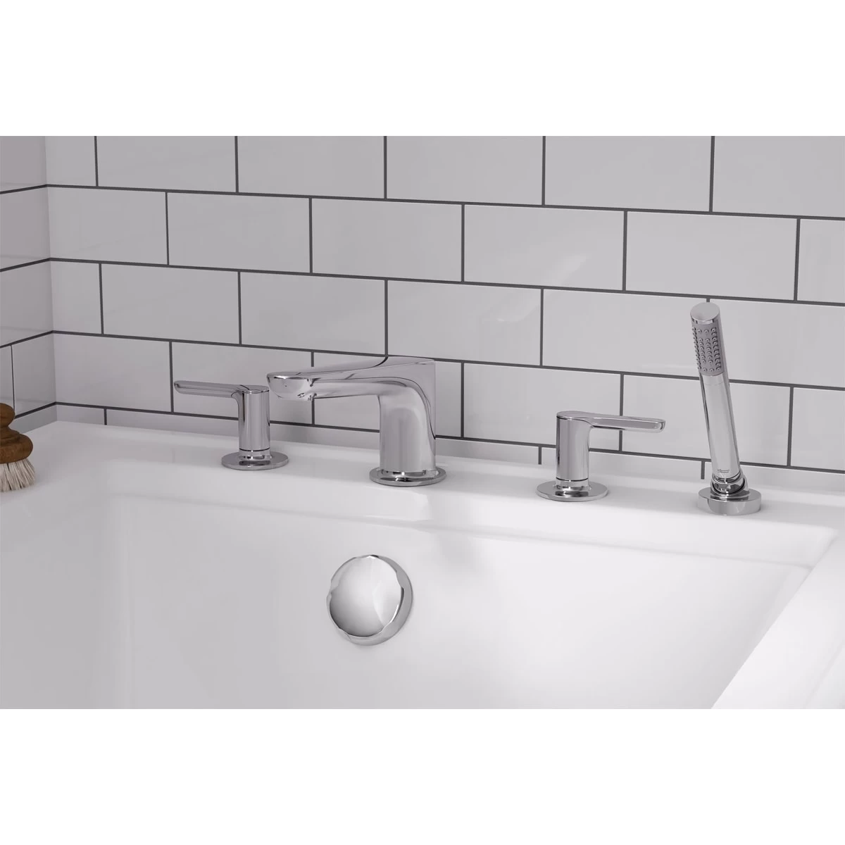 American Standard | Studio S Deck Mounted Roman Tub Filler With Built-In Diverter - Includes Hand Shower 8 American Standard | Studio S Deck Mounted Roman Tub Filler With Built-In Diverter - Includes Hand Shower - Image 6