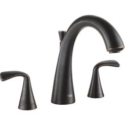 American Standard | Fluent Deck Mounted Roman Tub Filler With Built-In Diverter -American Standard american standard t186 900 close up bronze 53