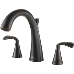 American Standard | Fluent Deck Mounted Roman Tub Filler With Built-In Diverter -American Standard american standard t186 900 close up bronze 55