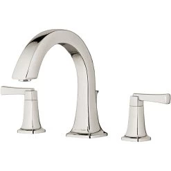 American Standard | Townsend Deck Mounted Roman Tub Filler With Built-In Diverter -American Standard american standard t353 900 close up nickel 61
